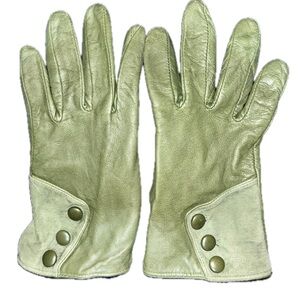 Green Women’s Leather Gloves Size Large